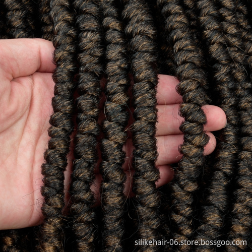 12" 12stands Senegalese Spring Twists Ombre Braids Crochet Hair Pre-looped synthetic braids hair Passion Twist Hair extension
